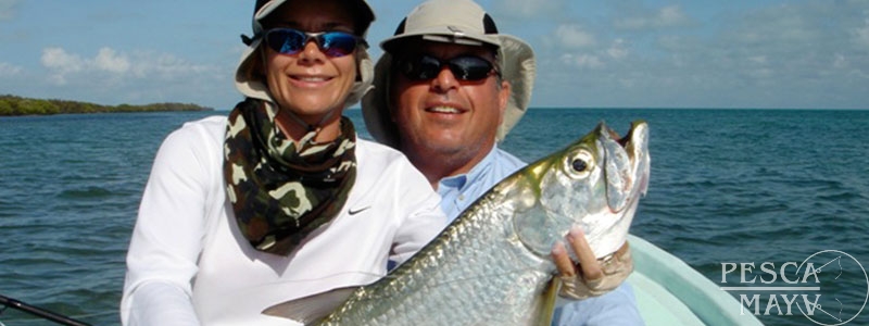 You can enjoy flats fishing and reef fishing in Ascension Bay - Pesca Maya